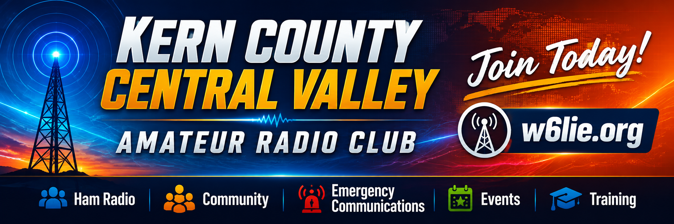 Kern County Central Valley Amateur Radio Club sponsor banner